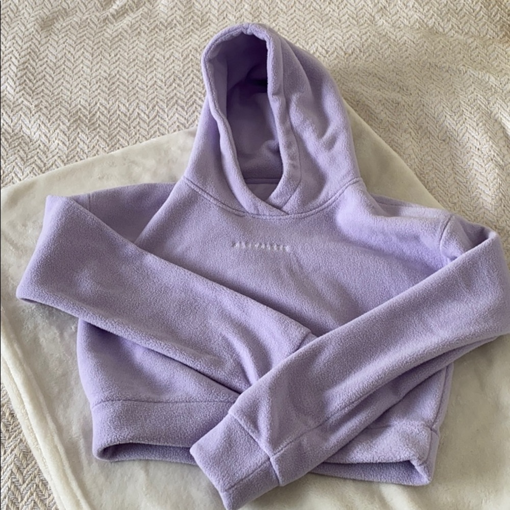 Alphalete Lavender Crop Hoodie - S
